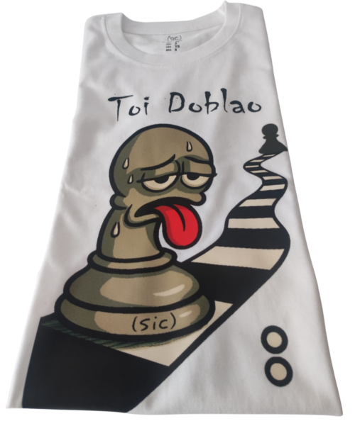 Camiseta Blanca Ajedrez